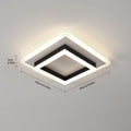 DELIPOP Moderne LED Deckenleuchte, 30W 3375LM LED Deckenlampe Quadratisch Innen, Acryl Deckenbeleuchtung Schwarz für Schlafzimmer, Wohnzimmer, Flur, Küche, Balkon, Natürliches Licht 4500K