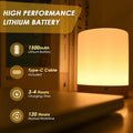 Auxmir Nachtlicht Nachttischlampe Touch Dimmbar mit 256 RGB Farben 5 Modi, Tischlampe Kabellos USB Aufladbar Timing Funktion, Tragbar LED Lampe Holzmaserung, Stilllicht für Schlafzimmer Wohnzimmer