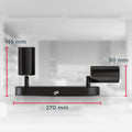 B.K.Licht - Deckenlampe schwenkbar, GU10 Fassung, max. 9 Watt, Deckenleuchte, Lampe, Wohnzimmerlampe, Schlafzimmerlampe, Küchenlampe, Deckenstrahler, Deckenbeleuchtung, 27x6x9 cm, Schwarz
