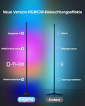 Miortior LED Stehlampe Wohnzimmer, RGB Ecklampe Dimmbar mit Fernbedienung und App-Steuerung, Musik Sync, 16 Millionen Farben, 68 Szenenmodi, Led Standleuchte für Wohnzimmer, Schlafzimmer, Spielzimmer