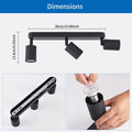 ANWIO LED Deckenstrahler Schwenkbar 3 Flammig Deckenleuchte GU10, Wandstrahler Schwarz Spotlight Lampe Deckenlampe für Wohnzimmer Schlafzimmer Flur (ohne Glühbirnen) EUS-EA190811-10-03RB