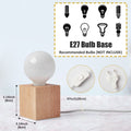 OuXean Kleine Tischlampe Nachttischlampe mit quadratischem Holzsockel Nachttischlampe, E27 60W Perfekt für Schlafzimmer, Wohnzimmer oder Büro (ohne Leuchtmittel)