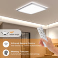 Matane LED Deckenleuchte Dimmbar, 24W Deckenlampe mit Fernbedienung, Panel Flach 3000K-6500K 2400lm Kalt/Warm/Neutralweiß für Wohnzimmer Schlafzimmer Kinderzimmer Badezimmer Modern Eckig, 30x2.5cm