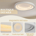 HTsilphelene Moderne Deckenleuchte, Dimmbare 3000K-6500K Deckenlampe Schlafzimmer, Minimalistische Kreativitätsform Lampe Deckenlampe für Wohnzimmer Schlafzimmer Küche Flur (D 40CM)