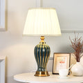 Chao Zan E27 moderne Tischlampe Wohnzimmer Schlafzimmer Nachttischlampe Keramik dekorative Beleuchtung Tischlampe (Glühbirne nicht enthalten) (Grün)