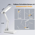 Suright LED Tischlampe Kabellos Akku Lampe,Faltbare Touch-Schreibtischlampe,Nachttischlampe,Dimmbare Tischleuchte mit 3 Lichtmodi,Aufladbare USB-Schreibtischleuchte für Schlafzimmer,Lesen,Lernen