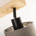 BRILONER - Deckenlampe mit Sternenhimmel, schwenkbar, Lampenschirm aus Stoff, Deckenleuchte, Lampe, Wohnzimmerlampe, Schlafzimmerlampe, Küchenlampe, Deckenstrahler, 28,5x13x15,5 cm, Taupe