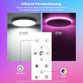 Oraymin Deckenlampe mit Fernbedienung Ø30CM, 24W 3300LM LED Deckenleuchte RGB Farbwechsel Rund, 3000K-6500K LED Deckenleuchte Dimmbar für Schlafzimmer Küche Wohnzimmer Korridor Balkon