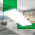 BRILONER - LED Deckenleuchte Effizienzklasse A, ca. 50.000h Licht, 14W bei 3000lm, LED Panel flach, helle energiesparende Deckenlampe Wohnzimmer, Küchenlampe, Wohnzimmerlampe 58x20x3 cm, Weiß