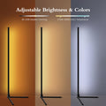 Fortand LED Ecklampe, WiFi RGBCW Stehlampe Wohnzimmer Dimmbar LED Standleuchte Kompatibel mit Alexa/Google Home, Eckleuchte mit Fernbedienung Modern Leselampe Smart Stehleuchte Schlafzimmer, 155CM