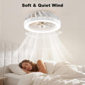 Ateroll Deckenventilator mit Beleuchtung, Ø46CM RGB Deckenventilator mit Licht und Fernbedienung, 6 Windstufen 3000K-6500K Dimmbare LED Leise Timer Deckenlampe mit Ventilator für Schlafzimmer, Wohn