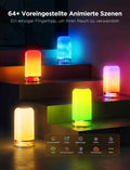 Govee LED Tischlampe, Nachttischlampe Touch Dimmbar RGBICWW, Steuerung von Alexa mit 64 Szenenmodi, 500 Lumen, Funktioniert mit Matter, 2700-6500k, für Wohnzimmer und Schlafzimmer