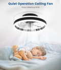 Nalezuns Ventilator Deckenleuchte,LED Deckenventilator mit Beleuchtung,3 Farbtemperatur und 6 Geschwindigkeiten Deckenventilator mit Lampe,Fernbedienung Leise Dimmbar Ventilator Deckenlampe