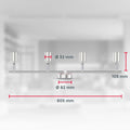 B.K.Licht - Deckenlampe schwenkbar, warmweiße Lichtfarbe, GU10 Fassung, LED Deckenleuchte, LED Lampe, Wohnzimmerlampe, Schlafzimmerlampe, Küchenlampe, Deckenstrahler, 60,5x10,5 cm, Matt-Nickel