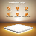 BLNAN LED Deckenleuchte, 18W Deckenlampe Flach Warm Neutral Kalt Weiß 3000K/4000K/5000K, Panel mit Hinterleuchtung, 1800lm für Flur, Schlafzimmer, Küche, Bad, Balkon, Keller - Ultradünn Modern 22cm