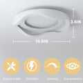 HTsilphelene Moderne Deckenleuchte, 40cm Dimmbare 3000K-6500K Deckenlampe Schlafzimmer, Minimalistische Kreativitätsform Lampe Deckenlampe für Wohnzimmer Schlafzimmer Küche Flur (A 40CM)