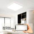 Kuwork Deckenlampe LED Deckenleuchte Flach: 30CM 4000K Badlampe Decke 48W, 4800LM LED Lampen Deckenlampen für Wohnzimmer, Badezimmer, Schlafzimmer, Küche, Flur,Büro, Weiß, Quadrat