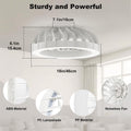 Ateroll Deckenventilator mit Beleuchtung, Ø46CM RGB Deckenventilator mit Licht und Fernbedienung, 6 Windstufen 3000K-6500K Dimmbare LED Leise Timer Deckenlampe mit Ventilator für Schlafzimmer, Wohn