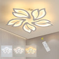 Comely LED Deckenleuchte Dimmbar, 45W Dimmbare Deckenlampe mit Fernbedienung Farbwechsel, 3000-6500K Kreative Blütenblatt Design LED Lampen Deckenleuchte für Küche Schlafzimmer Balkon Esszimmer, Weiß