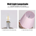 HERCHR 6 Stück European Pink Fabric Lampenschirme Ersatz, konische Lampenschirme für Tischlampen, Kristall Kronleuchter, Wandlampe, Zuhause 9x13x14 cm