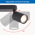 ANWIO LED Deckenstrahler Schwenkbar 3 Flammig Deckenleuchte GU10, Wandstrahler Schwarz Spotlight Lampe Deckenlampe für Wohnzimmer Schlafzimmer Flur (ohne Glühbirnen) EUS-EA190811-10-03RB