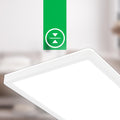 BRILONER - LED Deckenleuchte Effizienzklasse A, ca. 50.000h Licht, 14W bei 3000lm, LED Panel flach, helle energiesparende Deckenlampe Wohnzimmer, Küchenlampe, Wohnzimmerlampe 58x20x3 cm, Weiß