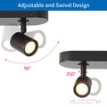 ANWIO Deckenstrahler 3 Flammig Schwarz, Dimmbar LED Deckenleuchte Strahler Schwenkbar GU10, Deckenlampe Drehbar, Modern Deckenspots für Küche, Schlafzimmer, Wohnzimmer, mit Leuchtmittel (EUCS-LG11A)