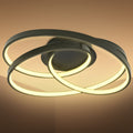 B.K.Licht - LED Deckenlampe mit warmweißer Lichtfarbe, geschwungenes Design, 35 Watt, 4600 Lumen, LED Deckenleuchte, Lampe, Wohnzimmerlampe, Schlafzimmerlampe, Küchenlampe, 39x39,5x14,5 cm, Schwarz