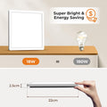 BLNAN LED Deckenleuchte, 18W Deckenlampe Flach Warm Neutral Kalt Weiß 3000K/4000K/5000K, Panel mit Hinterleuchtung, 1800lm für Flur, Schlafzimmer, Küche, Bad, Balkon, Keller - Ultradünn Modern 22cm