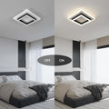 DELIPOP Moderne LED Deckenleuchte, 30W 3375LM LED Deckenlampe Quadratisch Innen, Acryl Deckenbeleuchtung Schwarz für Schlafzimmer, Wohnzimmer, Flur, Küche, Balkon, Natürliches Licht 4500K