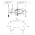 EGLO Deckenlampe Pogliola-S, Ø 31 cm, Kristalleffekt LED Deckenleuchte, 1 flammige Wohnzimmerlampe aus Stahl und Kunststoff, Lampe weiß, Kinderzimmerlampe, Küchenlampe, Bürolampe, Flurlampe Decke