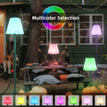 MALUX Solar Stehlampe Outdoor Mit Warmweiß RGB 8 Farben LED USB Aufladbar IP44 Wasserdicht Für Garten Terrasse Balkon Innenbereich Außenbereich Dekor 150 cm Schwarz