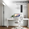 PreeOtti Stehlampe Wohnzimmer, 36W LED Deckenfluter mit Fernbedienung & Touch-Steuerung, 3 Farbtemperaturen, Stufenlos Dimmbar, Moderne Leselampe Stehleuchte für Wohnzimmer Schlafzimmer Büro(Schwarz)