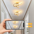 Comely Deckenlampe LED, 22W 2500LM, Moderne LED Deckenleuchte, Gold Aluminium Deckenleuchte für Schlafzimmer Wohnzimmer Küche Flur, Warmweiß 3000K