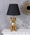 Tischlampe Chiwawa Hundelampe Tischleuchte (ohne Leuchtmittel) Chihuahua Nachttischlampe Leuchte 48cm Schwarz Gold cw213 Palazzo Exklusiv