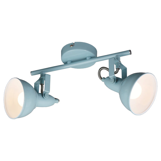 BRILONER - Deckenlampe Vintage schwenkbar, E14 Fassung, max. 40 Watt, Deckenleuchte, Lampe, Wohnzimmerlampe, Schlafzimmerlampe, Küchenlampe, Deckenstrahler, 30,4x10x18,1 cm, Mint-Weiß