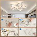 LED Deckenleuchte Wohnzimmer Modern, 3000k-6500k Deckenlampe LED Dimmbar mit Fernbedienung und App Steuerung, Timer-Funktion Deckenlampe Blume für KüCher Wohnzimmer Schlafzimmer (5 KöPfe/ø60cm/23.6in)