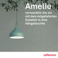 Zafferano, Amelie Lampe, Wiederaufladbare und Kabellose Tischlampe mit Touch Control, Geeignet für den Innen- und Außenbereich, Dimmer, 2200-3000 K, Höhe 34 cm, Farbe Weiß