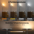 SIBRILLE LED Stehlampe Wohnzimmer, Schwarz Stehlampe Dimmbar 20W 1300LM Modern Deckenfluter LED mit Fernbedienung Warmweiß Kaltweiß Leselampe, Touch Stehleuchte für Büro Wohnzimmer Schlafzimmer Hotel