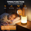 Nachttischlampe Touch Dimmbar, 4 Modi & 256 RGB Farbwechsel Warmes LED Nachtlicht Kinder, USB Aufladbar Stilllicht Touch Lampe mit Timing Funktion, Tischlampe Kabellos für Schlafzimmer Wohnzimmer
