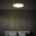 BRILONER - LED Deckenlampe mit indirektem Licht, flach, warmweißes Licht, Lampe, Deckenleuchte, Wohnzimmerlampe, LED Panel, Küchenlampe, Schlafzimmerlampe, 42x3 cm, Holzrahmen