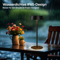 Suright Solar Tischlampe Kabellos, Solarbetriebene und über USB-C Aufladbar