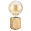 Pauleen 48159 Woody Sparkle Tischleuchte aus Holz skandinavische Tischlampe Würfellampe max25W E27 Holz 230V