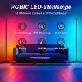 TRUMPETS LED Stehlampe Wohnzimmer 165cm, RGB Ecklampe Dimmbar mit Fernbedienung und APP, 16 Millionen Farben, Musikmodi, DIY-Modus & Timing -Funktion für Schlafzimmer (Mit Adapter 10W)