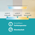 EGLO LED Büro-Deckenleuchte Bottazzo, Deckenlampe flach 100x25 cm, Lampe Decke Wohnzimmer, Panel dimmbar per Fernbedienung, Küchenlampe warmweiß – kaltweiß, Weiß