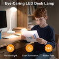 ZAPLIT 15W LED Schreibtischlampe mit USB-A & USB-C – Dimmbar, 3 Farbtemperaturen, 5 Helligkeitsstufen, 4 Timer, Flexibler 360° Schwanenhals, Augenschonend, Tischlampe für Büro & Schlafzimmer - Weiß