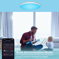 IEGLED Deckenlampe mit Fernbedienung und APP Steuerung, 24W Rund Deckenleuchte 2700K-6500K Dimmbar, RGB LED Lampe für Schlafzimmer, Wohnzimmer, Kinderzimmer,Ø30CM