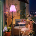 MALUX Solar Stehlampe Outdoor Mit Warmweiß RGB 8 Farben LED USB Aufladbar IP44 Wasserdicht Für Garten Terrasse Balkon Innenbereich Außenbereich Dekor 150 cm Schwarz