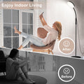 Mojimdo Stehlampe 20000 Lux Tageslichtlampe - Flexible, dimmbare LED Lichttherapielampe mit 5 Farben, 10 Helligkeitsstufen und Timer - Ideal für Schlafzimmer, Wohnzimmer und Büro - Schwarz