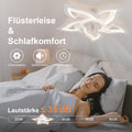 Maevor LED Deckenventilator mit Licht Leise, 69 cm Deckenventilator mit Beleuchtung Dimmbar (3000K-6000K), App & Fernbedienung, für Schlafzimmer/Wohnzimmer, 47W, Weiß